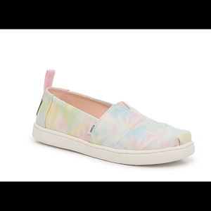 Toms Alpargata White Tye Dye Canvas Slip on Shoes